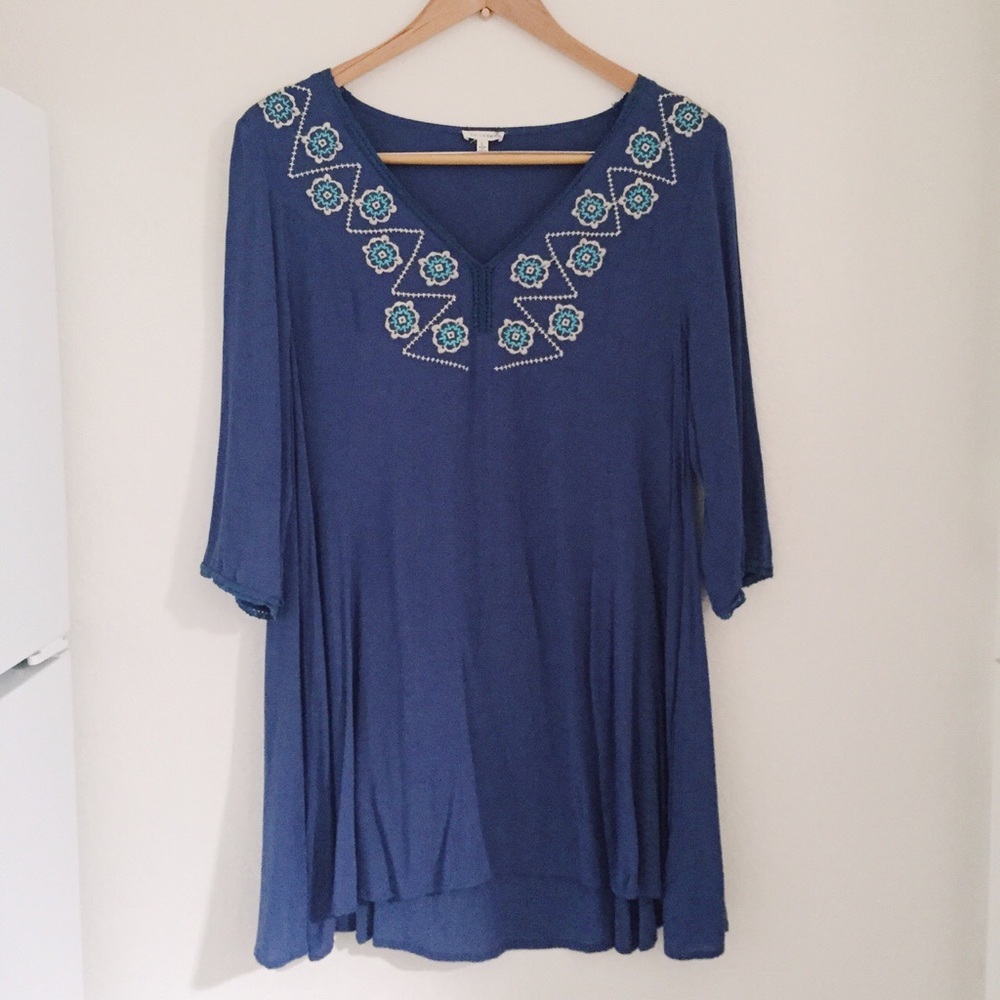 Lightweight embroidered dress
